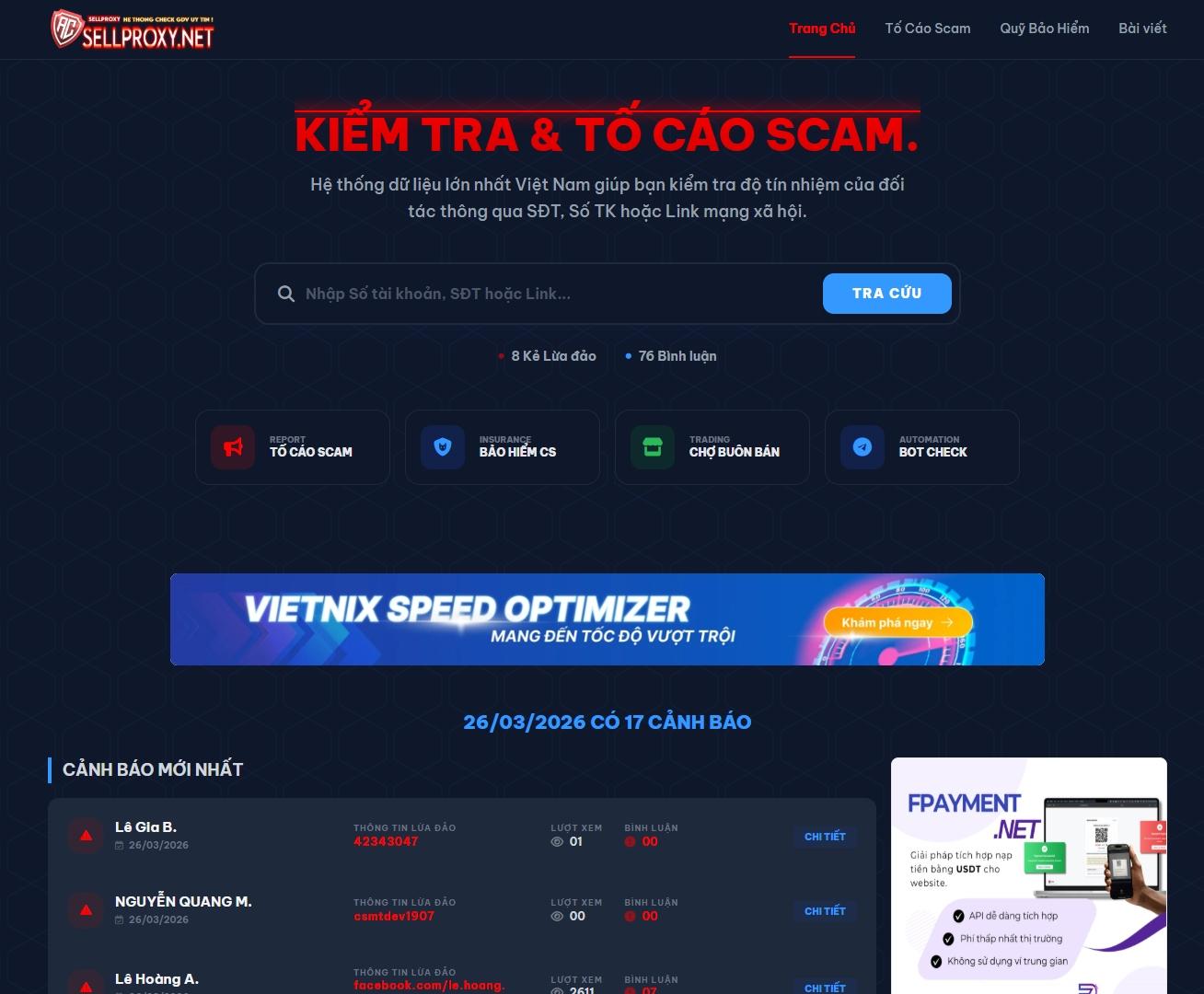 Code Checkscam mới nhất