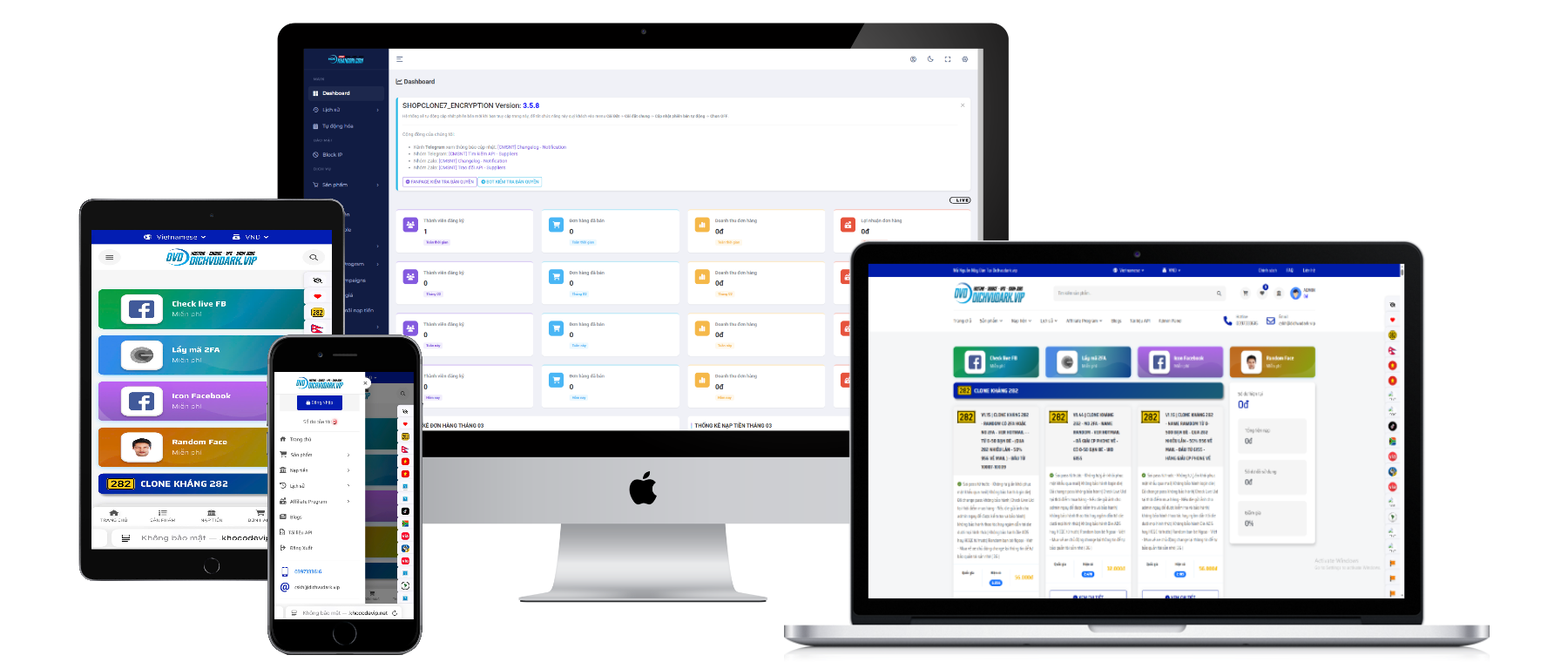 CloneV7 - Version 3.5.8 (Không mã hóa ioncube & không license bản quyền)